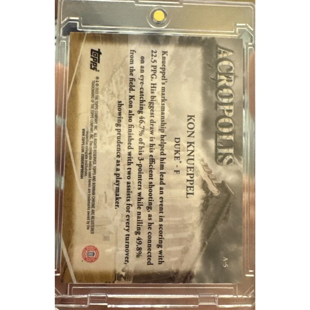 2024-25 Bowman U Chrome - Kon Knueppel Acropolis Refractor #A-5 (RC)